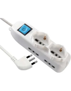 ELECTRALINE MULTIPRESA BIPASSO + SCHUKO + INT.LUM ELECTRALINE
