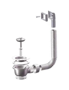 PILETTA MINIBASKET LAVELLO INOX + TROPPO PIENO - GENERICA