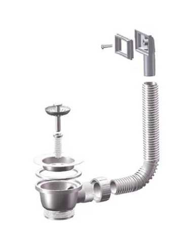 PILETTA MINIBASKET LAVELLO INOX + TROPPO PIENO - GENERICA | Utensili Store