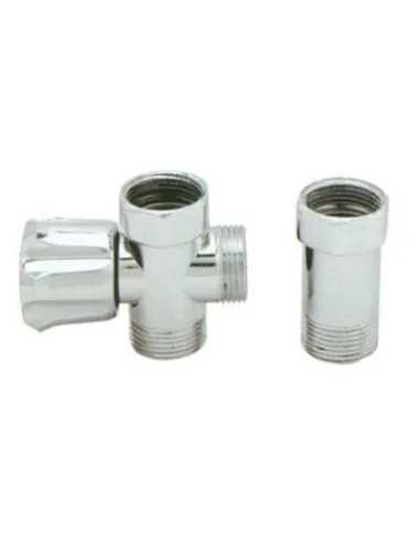 RUBINETTO A VITE 3 VIE X LAVATRICE + DISTANZIATORE - GO PLAST | Utensili Store