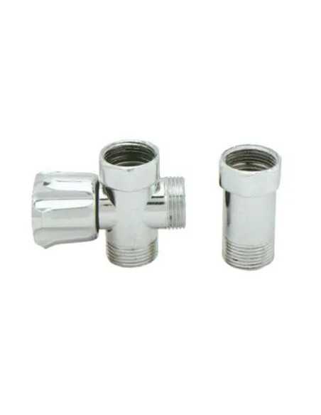 RUBINETTO A VITE 3 VIE X LAVATRICE + DISTANZIATORE - GO PLAST | Utensili Store