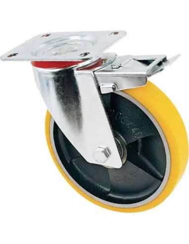 RUOTA A FORCELLA GIREVOLE + FERMO - VALSECCHI | Utensili Store