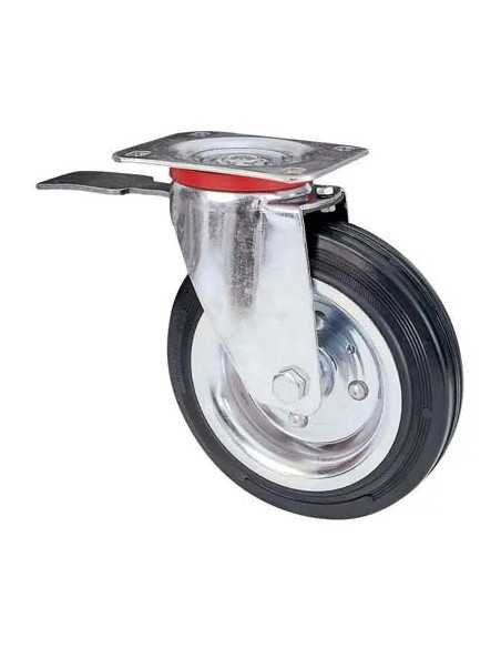 RUOTA A FORCELLA GIREVOLE + FERMO 80BIS AVO - VALSECCHI | Utensili Store