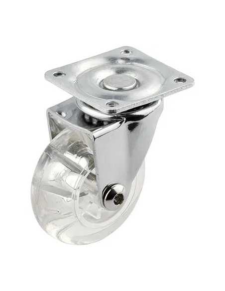 RUOTA A FORCELLA GIREVOLE TRASPARENTE - GENERICA | Utensili Store