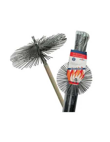 SCOVOLO ACCIAIO KIT PULIZIA CAMINO + MOLLA DOMUS - DOMUS | Utensili Store