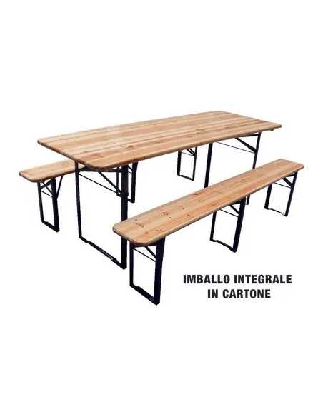 SET TAVOLO + PANCHE BIRRERIA 3 GAMBE DOMUS - DOMUS | Utensili Store