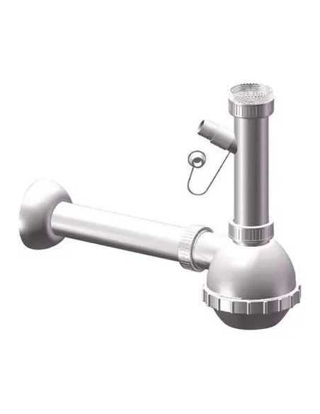 SIFONE PP A BOTTIGLIA 1 VASCA + 1 ATTACCO - GENERICA | Utensili Store