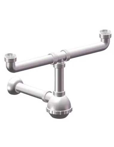 SIFONE PP A BOTTIGLIA 2 VASCHE - GENERICA | Utensili Store