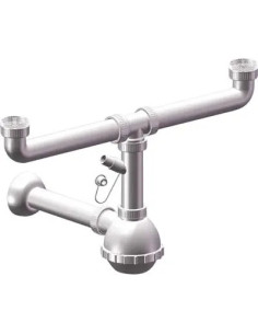 GENERICA SIFONE PP A BOTTIGLIA 2 VASCHE + 1 ATTACCO