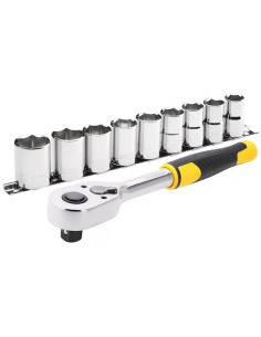 Stanley Original SET CRICCHETTO + BUSSOLE ATTACCO 1/2 72 DENTI - 11 PZ