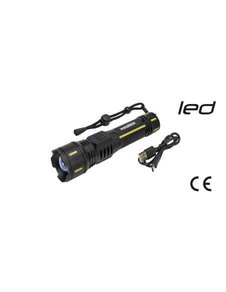 TORCIA ALLUMINIO LED RICARICABILE MAURER CON ZOOM 800LM - Senza Marca | Utensili Store