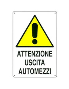 GENERICA TARGA SEGNALETICA USCITA AUTOMEZZI