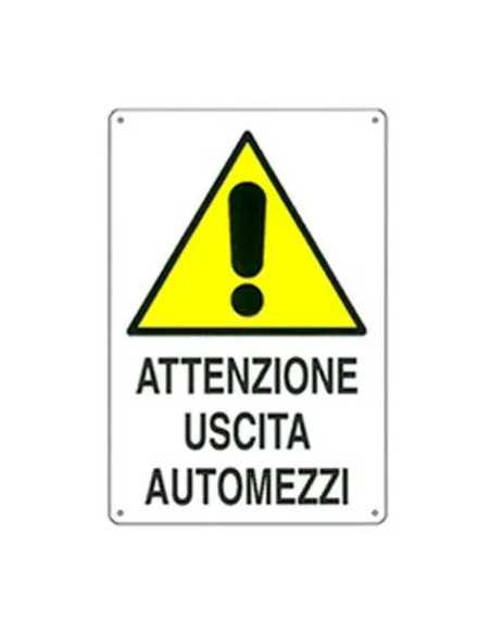 TARGA SEGNALETICA USCITA AUTOMEZZI - GENERICA | Utensili Store