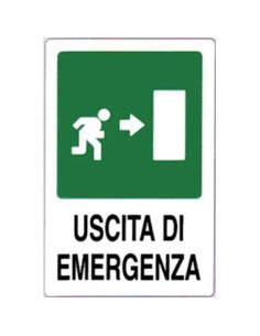 GENERICA Targa segnaletica uscita emergenza DX