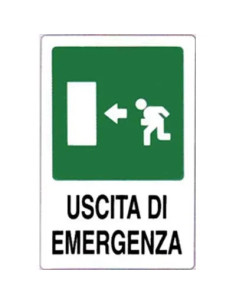 GENERICA TARGA SEGNALETICA USCITA EMERGENZA SX