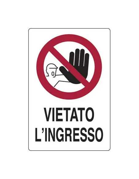 TARGA SEGNALETICA VIETATO INGRESSO - GENERICA | Utensili Store