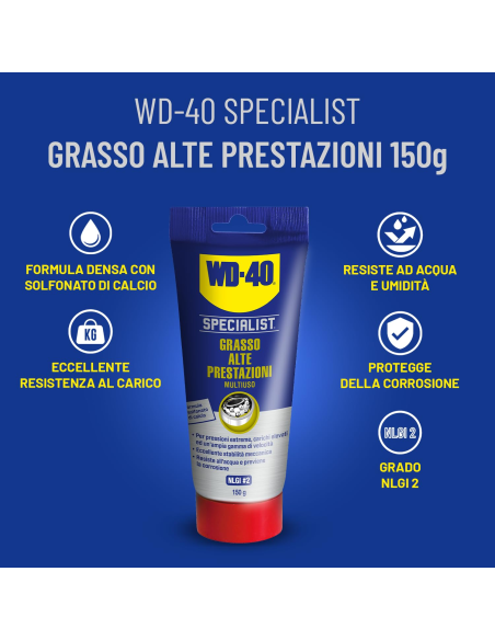 Grasso Alte Prestazioni - Lubrificante Multiuso - Tubo 150g - WD-40 Specialist | Utensili Store