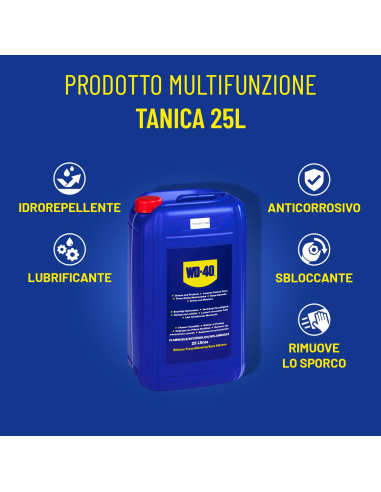 Prodotto Multifunzione - Lubrificante Tanica - Senza silicone - 25L - WD-40 | Utensili Store