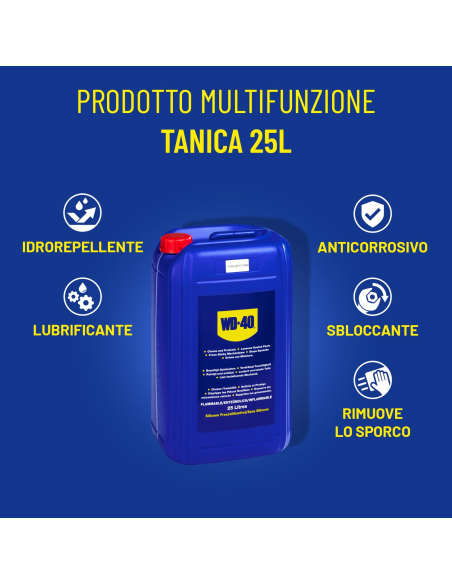 Prodotto Multifunzione - Lubrificante Tanica - Senza silicone - 25L - WD-40 | Utensili Store