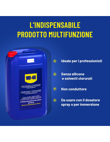 Prodotto Multifunzione - Lubrificante Tanica - Senza silicone - 25L - WD-40 | Utensili Store