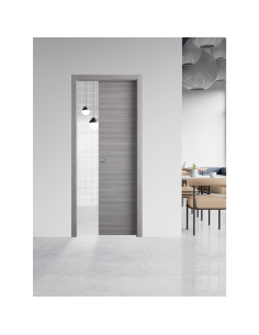 PORTA SCORREVOLE COLORE ACERO NEVE COMPLETA (PANNELLO + KIT MONTANTI) - UTENSILI STORE 2