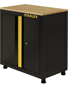Armadio Basso a 2 Ante con Piedini, Nero, 83.5 x 22.5 x 83 cm STST97595-1 - STANLEY