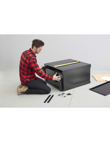 Armadio Basso a 2 Ante con Piedini, Nero, 83.5 x 22.5 x 83 cm STST97595-1 - STANLEY | Utensili Store