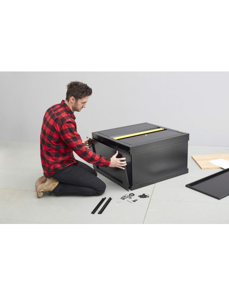 Armadio Basso a 2 Ante con Piedini, Nero, 83.5 x 22.5 x 83 cm STST97595-1 - STANLEY | Utensili Store