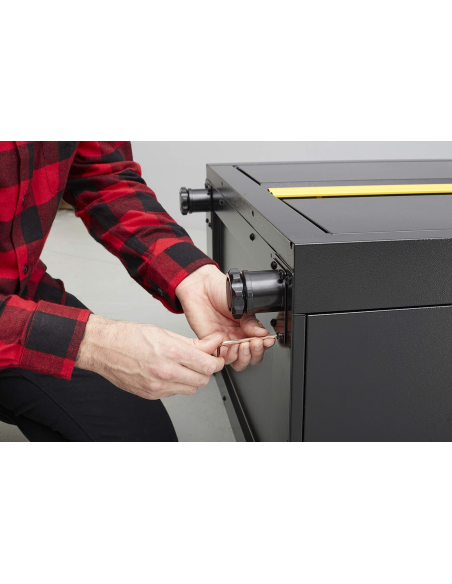 Armadio Basso a 2 Ante con Piedini, Nero, 83.5 x 22.5 x 83 cm STST97595-1 - STANLEY | Utensili Store