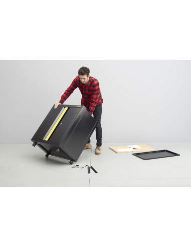 Armadio Basso a 2 Ante con Piedini, Nero, 83.5 x 22.5 x 83 cm STST97595-1 - STANLEY | Utensili Store