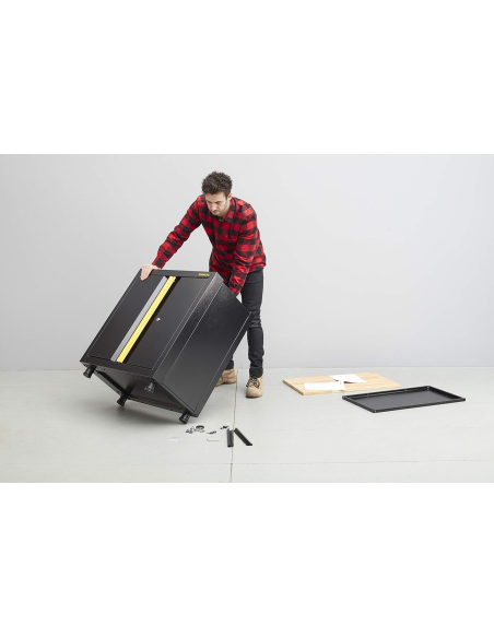 Armadio Basso a 2 Ante con Piedini, Nero, 83.5 x 22.5 x 83 cm STST97595-1 - STANLEY | Utensili Store