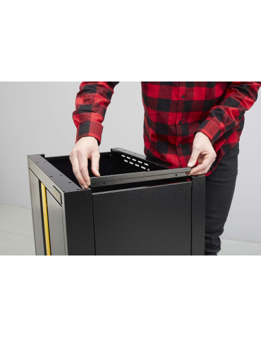 Armadio Basso a 2 Ante con Piedini, Nero, 83.5 x 22.5 x 83 cm STST97595-1 - STANLEY | Utensili Store