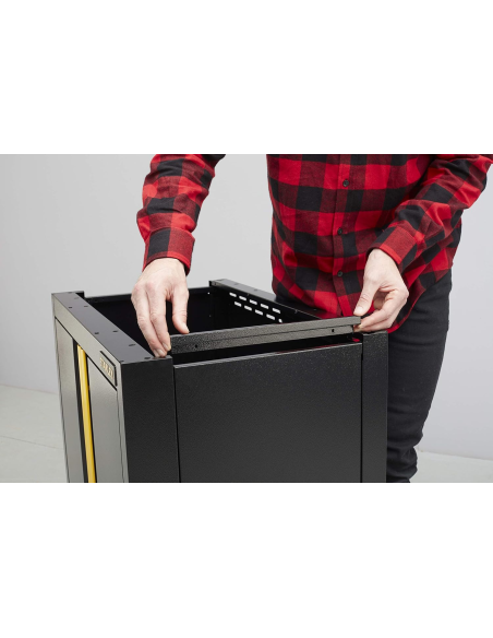 Armadio Basso a 2 Ante con Piedini, Nero, 83.5 x 22.5 x 83 cm STST97595-1 - STANLEY | Utensili Store