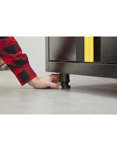 Armadio Basso a 2 Ante con Piedini, Nero, 83.5 x 22.5 x 83 cm STST97595-1 - STANLEY | Utensili Store