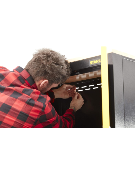 Armadio Basso a 2 Ante con Piedini, Nero, 83.5 x 22.5 x 83 cm STST97595-1 - STANLEY | Utensili Store