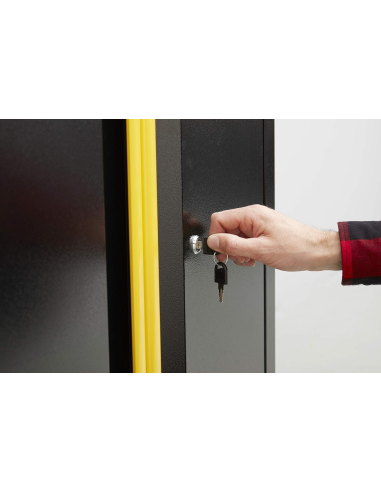 Armadio Basso a 2 Ante con Piedini, Nero, 83.5 x 22.5 x 83 cm STST97595-1 - STANLEY | Utensili Store