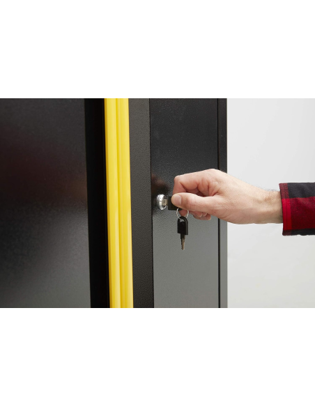 Armadio Basso a 2 Ante con Piedini, Nero, 83.5 x 22.5 x 83 cm STST97595-1 - STANLEY | Utensili Store