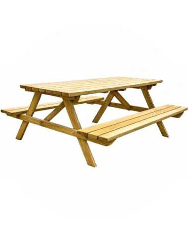 TAVOLO PICNIC IN LEGNO IMPREGNATO CON PANCHE - UTENSILI STORE | Utensili Store