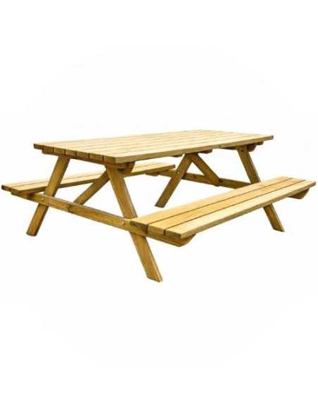 TAVOLO PICNIC IN LEGNO IMPREGNATO CON PANCHE - UTENSILI STORE | Utensili Store
