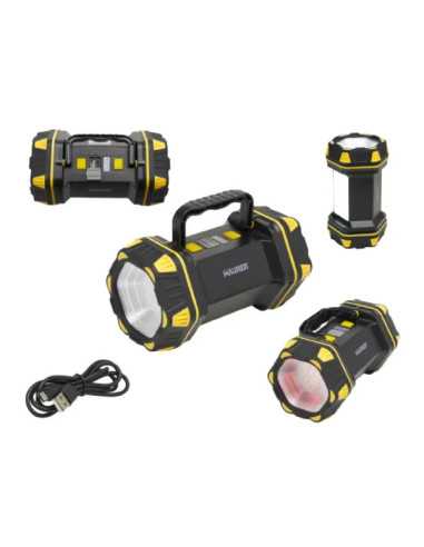TORCIA LED BATTERIA RICARICABILE 3 FUNZIONI - MAURER | Utensili Store