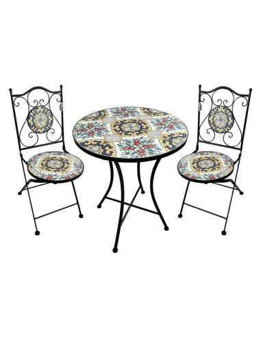 SET TAVOLO MOSAICO DA ESTERNO 'FIORARTE' - LIF | Utensili Store