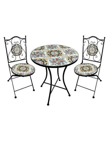 SET TAVOLO MOSAICO DA ESTERNO 'FIORARTE' - LIF | Utensili Store