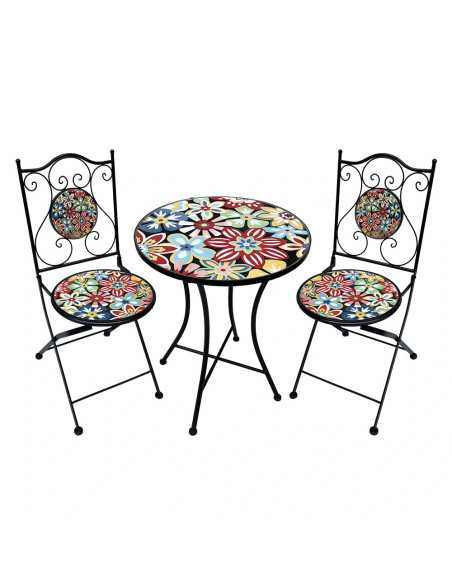 SET TAVOLO MOSAICO DA ESTERNO 'ALLEGRIA' - LIF | Utensili Store