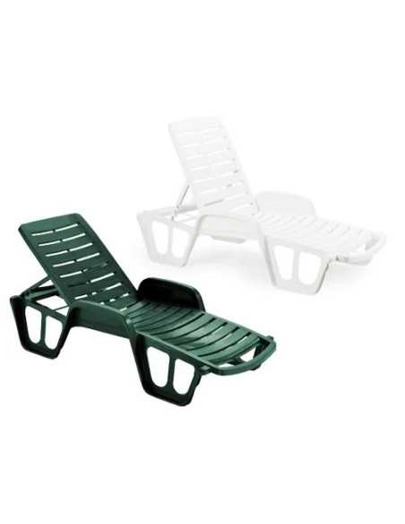 LETTINI RESINA RECLINABILI VERDI - IPAE PROGARDEN | Utensili Store