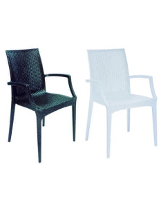 POLTRONE RATTAN BISTROT BIANCHE  - Senza Marca