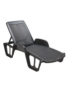 LETTINI RATTAN POOL ANTRACITE  - Senza Marca