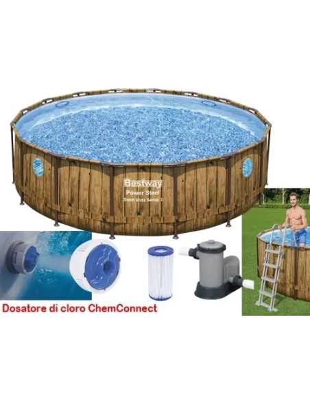 PISCINE TONDE CON TELAIO RATTAN 56725 - BESTWAY | Utensili Store