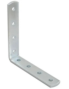 PIASTRA PIEGATA PESANTE 150X150MM L 20MM SP.4MM ZINCATO BIANCO - Senza Marca