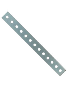 PIASTRA FORATA DIRITTA ZINCATA BIANCO - Senza Marca