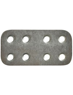 PIASTRA PER TRAVI DIRITTA ZINCATO BIANCO - Senza Marca